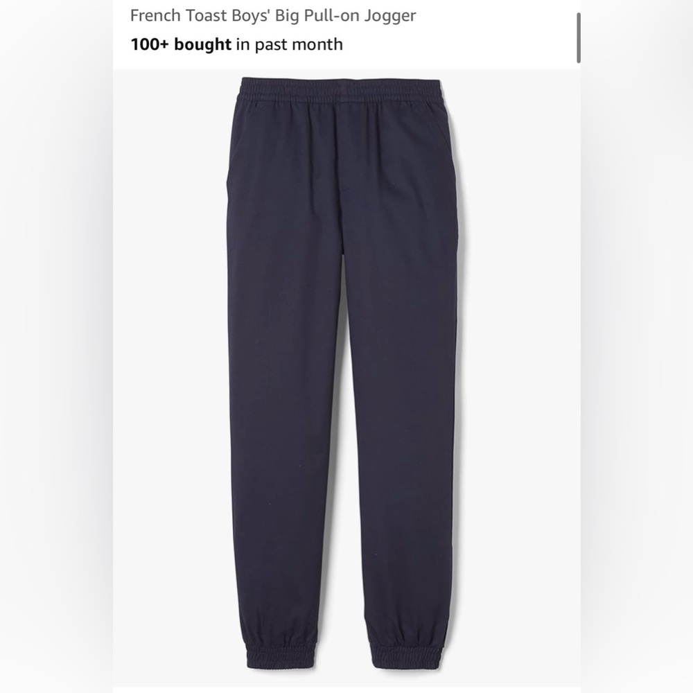 French Toast Boys' Navy Jogger pants